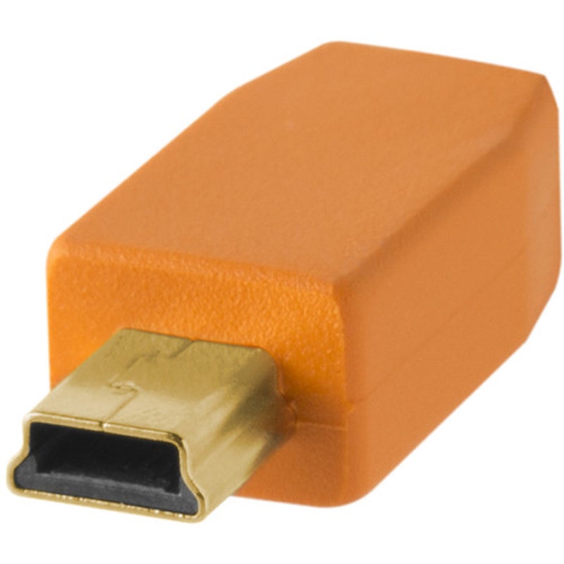 TETHER TOOLS Tether Pro USB 2.0 Male to Mini-B 5 pin, 15', Hi-Visibility Orange - Image 4