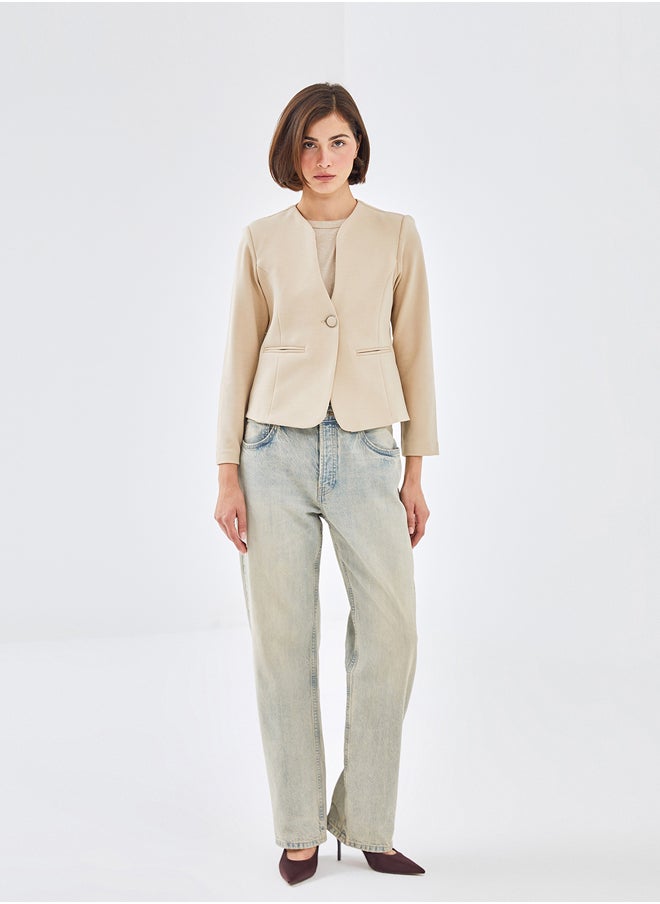 LC WAIKIKI Button-Down Straight Long Sleeve Women's Jacket  - Image 2