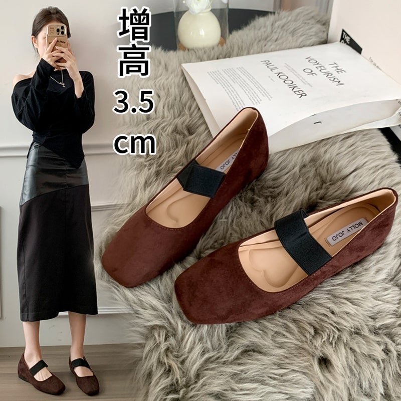 931-9 Small Inner Height Super Soft Leather Thick Bottom Single Shoes For Children Niche New Mary Jane Scoop Shoes - Image 2