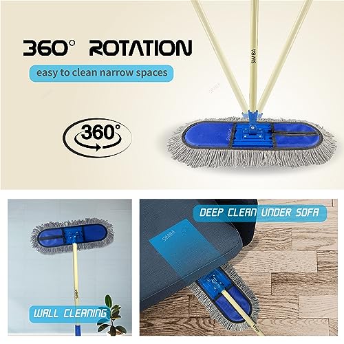 Simba Wet and Dry Cotton Pad Floor Mop 67x14x5 (18-Inch) Colour May Vary - Image 3