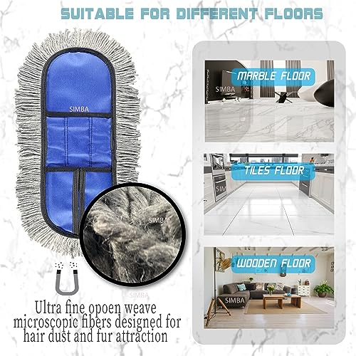 Simba Wet and Dry Cotton Pad Floor Mop 67x14x5 (18-Inch) Colour May Vary - Image 5
