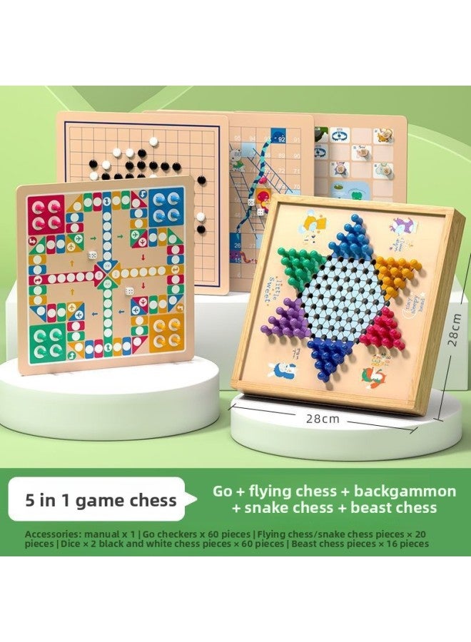 Backgammon, Flying Chess, Checkers, Children's All-In-One Game Chess Toys, Primary School Boys' Home Chess Large Size Delivery