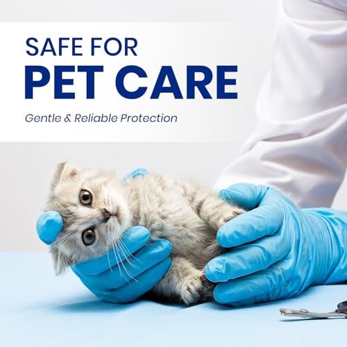 C-Cure Nitrile Hand Gloves Blue | Powder Free Examination Gloves | Disposable Gloves Medium Pack of 50PCS | Multi-Purpose For Kitchen, Cleaning, General Use | Unisex Hand Gloves - Image 5