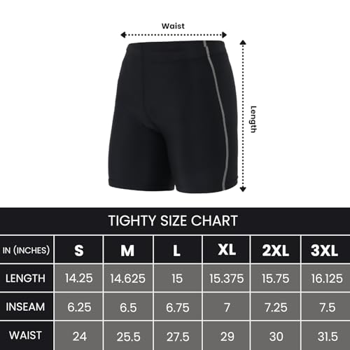 NEVER LOSE Compression Men's Skin Tight Shorts for Gym, Running, Cycling, Swimming, Basketball, Cricket, Yoga, Football, Tennis, Badminton & Many More Sports (XL, Black/Navy) - Image 2