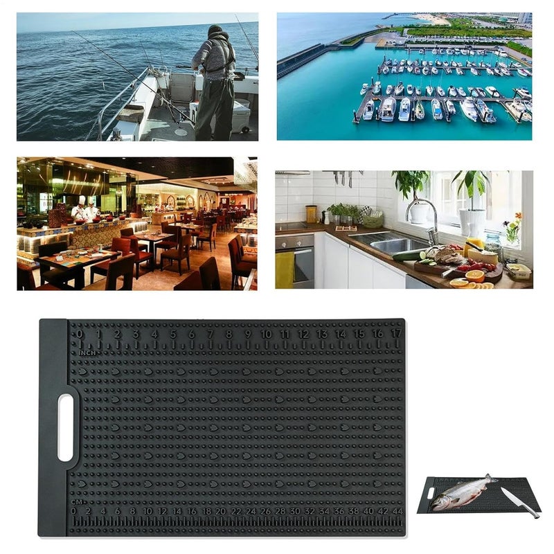 Non Slip Fish Filleting Mat | Filleting Pad with Measuring Scale - Kitchen Drainer Mat | Fisherman Chefs Chefs Barbecue Camping Kitchen Shore Surfing - Image 4