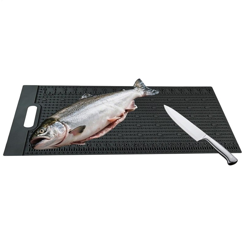 Non Slip Fish Filleting Mat | Filleting Pad with Measuring Scale - Kitchen Drainer Mat | Fisherman Chefs Chefs Barbecue Camping Kitchen Shore Surfing - Image 1