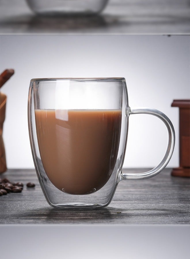 هايدو 2 كوب كوب زجاجي مزدوج الجدار مع كوب إسبرسو نظيف مقاوم للحرارة كوب شاي 350ML  - Image 5