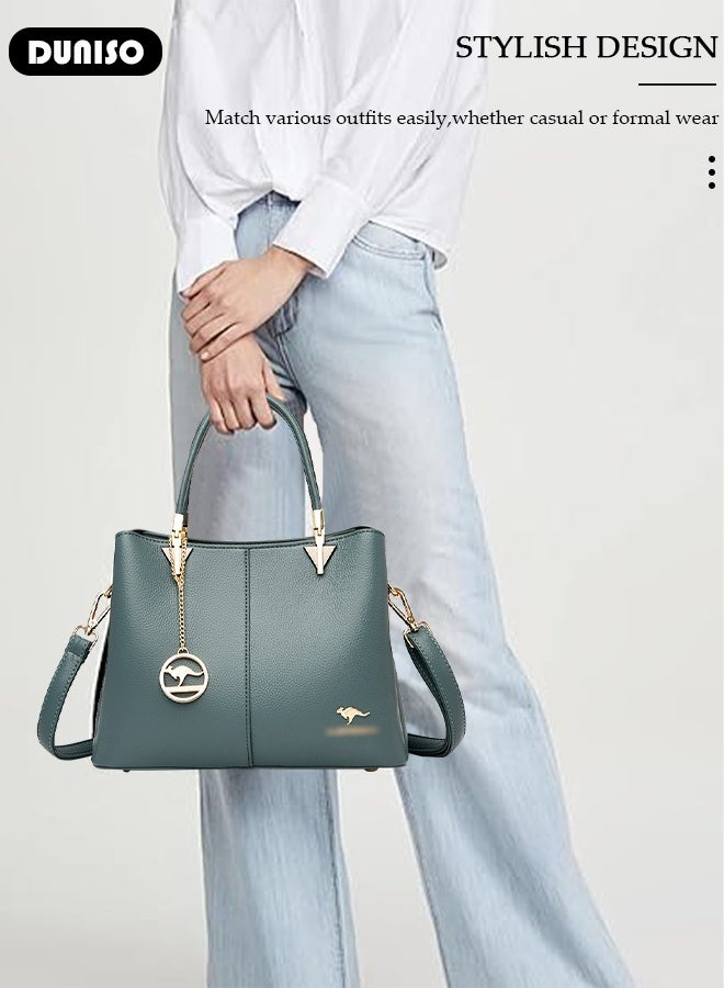 DUNISO Fashion Women Handbags PU Leather Waterproof Adjustable Handle Satchel Shoulder Bags Ladies Tote Bag Casual Crossbody Bags for Womens  - Image 3