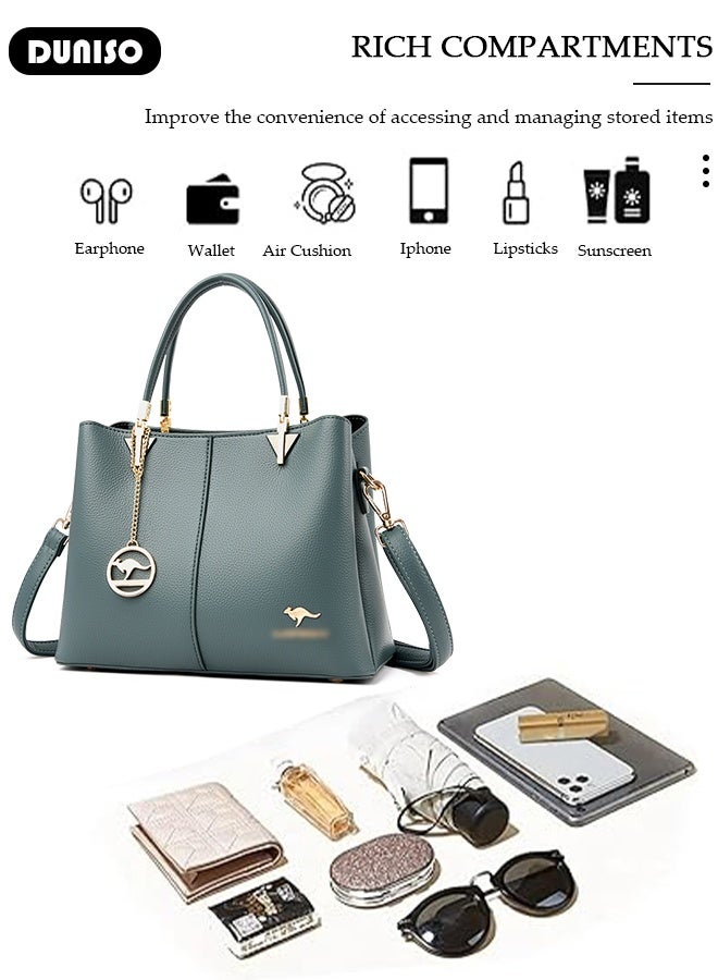 DUNISO Fashion Women Handbags PU Leather Waterproof Adjustable Handle Satchel Shoulder Bags Ladies Tote Bag Casual Crossbody Bags for Womens  - Image 4