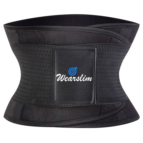 Wearslim® Premium Adjustable Flexible Waist Trainer Trimmer Belt for Men & Women, Back Brace Lumbar Support Belt for Lower Back Pain Relief - Multicolor - Image 1