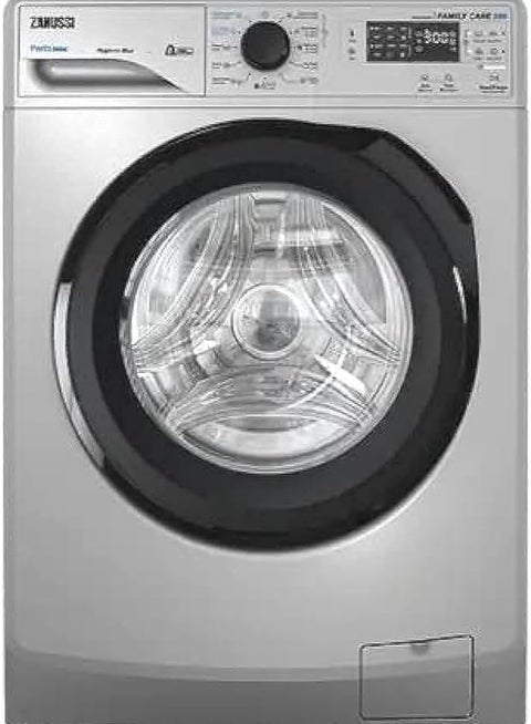 Zanussi washing machine, automatic, 8 kg, 1200 rpm, silver, steam, Perlamax shrink wrap, ZWF8240SB5