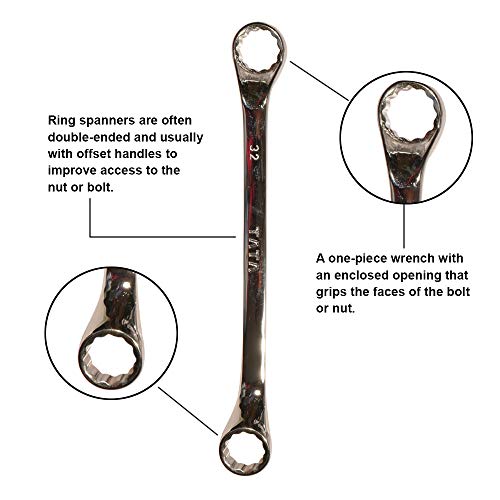 AGRICO TATA AGRICO Spanner Set | Pack of 8 | Chrome Finish, Drop Forged Steel, Durable Hand Tool Kit for Home, Garage & Professional Use (Silver) - Image 3