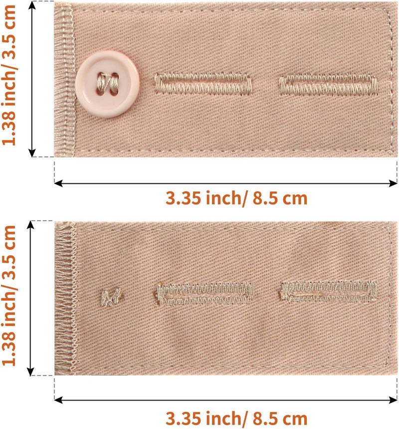 TOODOO 10 Pieces Waistband Extenders Elastic Button Waist Extender Pants Hook for Men Women Pants Jeans Trousers 2 Types - Image 5
