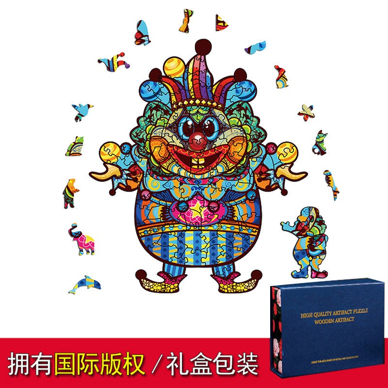 Christmas Owl Lion Wolf Shaped Wooden Puzzle 3D Animal Puzzle Manufacturers Wooden Puzzle Toys - Image 1