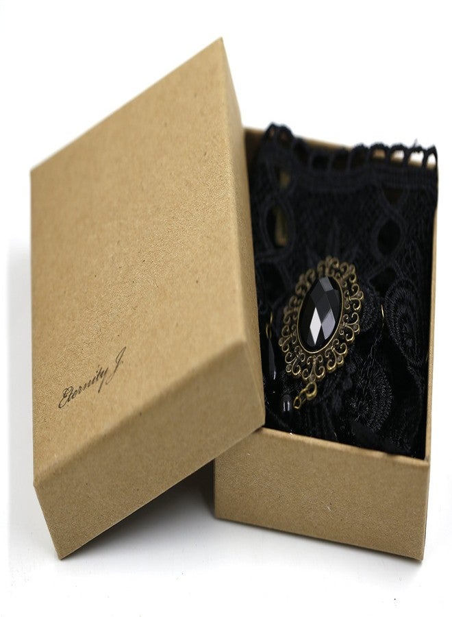 ETERNITY J. Elegant Vintage Princess Black Lace Gothic Statement Necklace Bracelet Victorian Choker Pendant Vampire Chain - Image 5