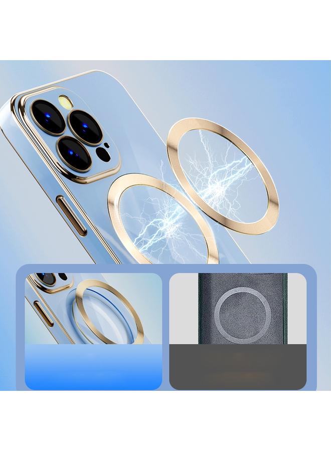 اس-توب جراب هاتف iPhone 12 Pro 6D مطلي بالذهب Magsafe المغناطيسي - Image 5