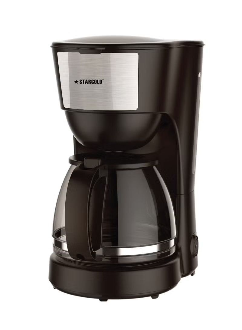 Stargold Drip Coffee Maker 1.25L 10-Cup Automatic Coffee Machine with Keep Warm Function, Reusable Filter & Black Stainless Steel Design, Home & Kitchen Coffee Brewer for Daily Fresh Hot Coffee - Image 2