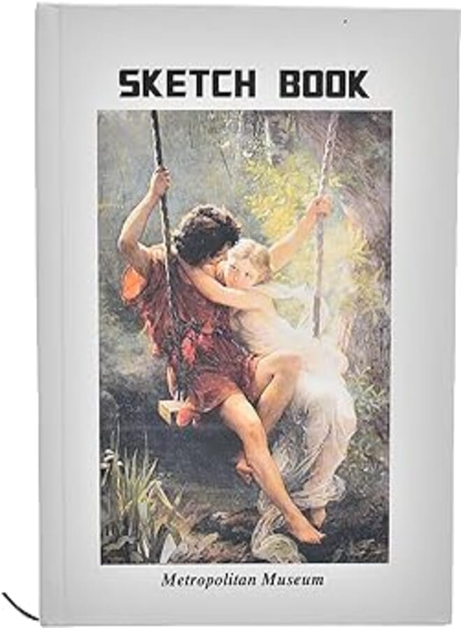 Discovery 10910 High Quality Sketch Book Hard Cover 100 Creame Sheets A5 90g 14.8 * 21cm For Drawing, Panting,School,Home - Multi Color