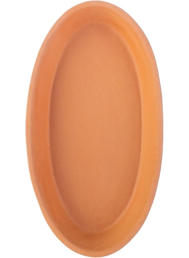 AKDC Oval Flat 12Cm X 23Cm X 3Cm Clay Colour - Image 3