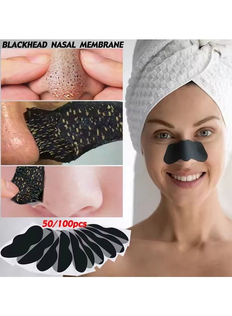 ATRJSZ Unisex Blackhead Remove Mask Peel Nasal Strips Deep Shrink Cleansing Pore Nose Black Head Remove Stickers Skin Care Mask Patch(10PCS) - Image 2
