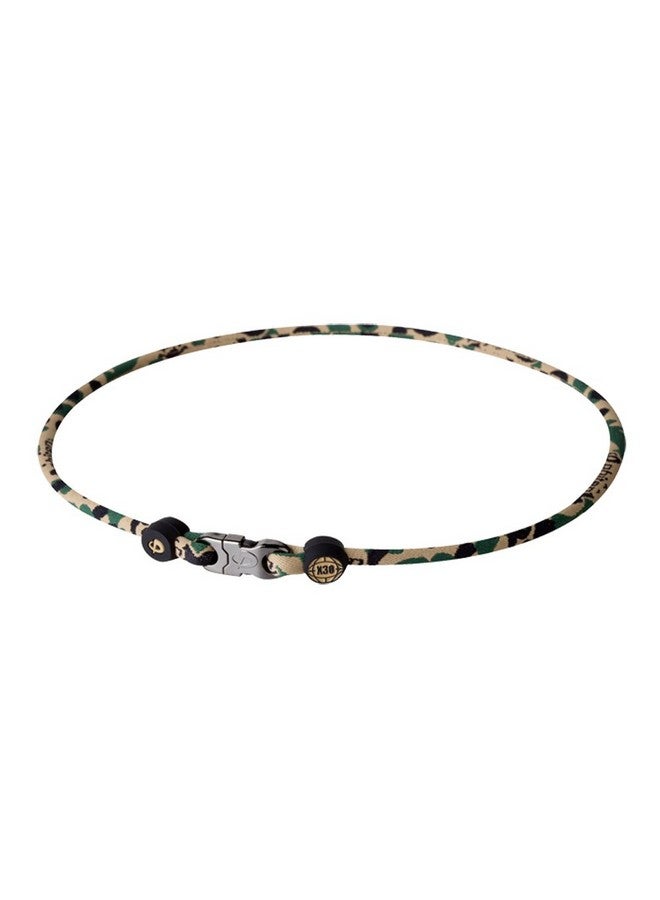 X30 Combat Titanium Necklace Sport Necklace Permeated With Aqua Titanium Technology For Neck And Shoulder Power Elastomer Core With Micro Titanium Spheres Camouflage 22 Inch