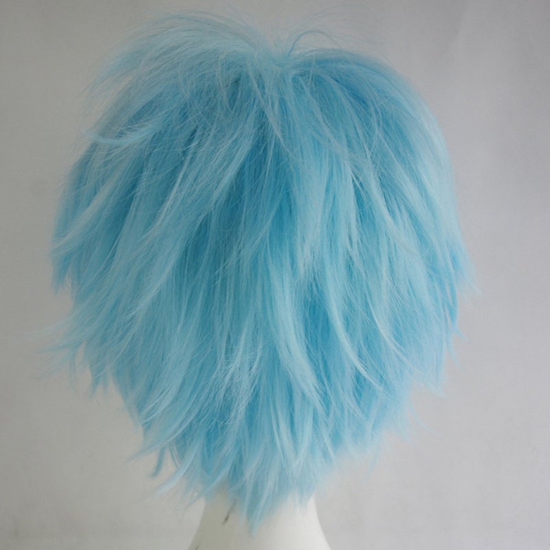 LABEAUTÉ Mens Light Blue Wig for Rei Cosplay Male Short Unisex Fluffy Heat Resistant Wig Hair with Bangs for Party and Halloween + Free Cap - Image 5