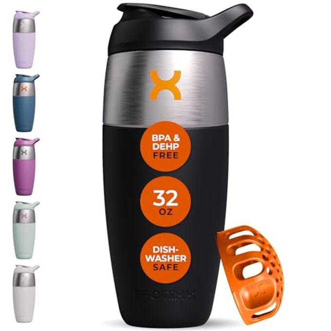 PROMIXX 32Oz Stainless Steel Protein Shaker Bottle  Leak-Proof Metal Shaker Cup With Snap-Fit Agitator For Smooth, Clump-Free Shakes  Bpa-Free, Odor Resistant, Easy To Clean - Image 1
