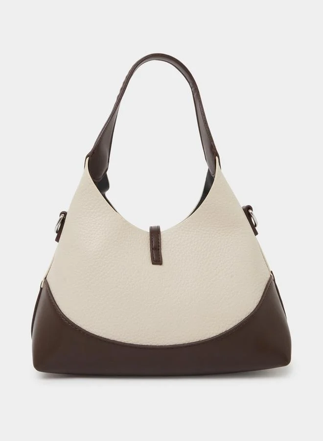 Styli Textured Shoulder Bag with Mini Purse
