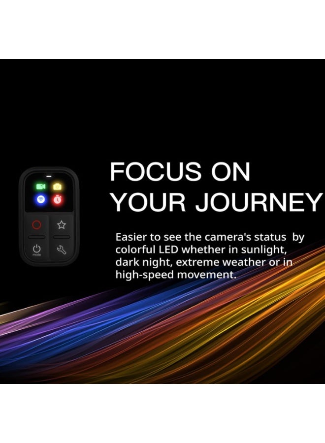 AIWANTO Wireless Smart Remote Control for GoPro Hero 12/11/10/9/8 & Max – LED Color Screen, 50m Range, Built-In Battery, Wrist Strap & USB Charging Cable - Image 2