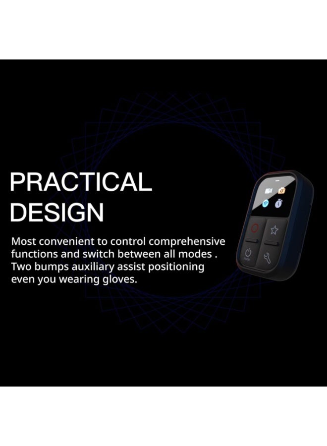 AIWANTO Wireless Smart Remote Control for GoPro Hero 12/11/10/9/8 & Max – LED Color Screen, 50m Range, Built-In Battery, Wrist Strap & USB Charging Cable - Image 4