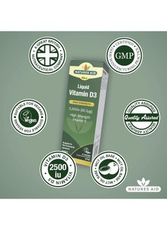 Natures Aid High Strength Liquid Vitamin D3 2500Iu, 50 Ml  - Image 5