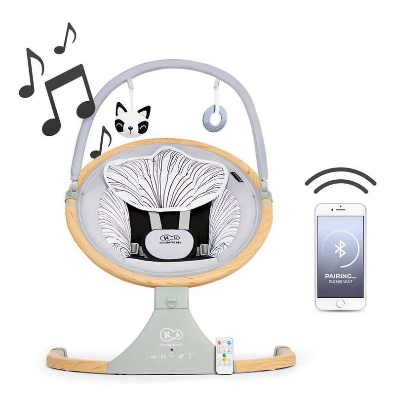 Kinderkraft كرسي هزاز خشبي من كيندر كرافت لومي - Image 4