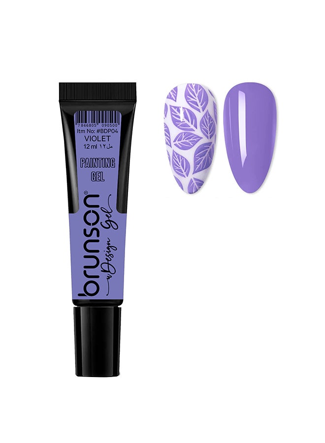 brunson Gel Polish Nail Art Gel Liner - 1 pcs 12ml Classic Color Gel Art Paint for Nails Built Thin French Line Nail Art Brush in Gel Pens Soak off Manicure Salon Nails Art BDP04  - Image 1