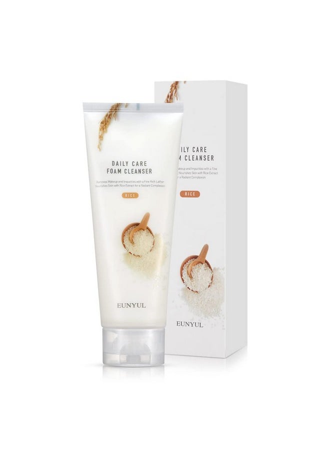 Eunyul - Daily Care Rice Foam Cleanser 5.07 Fl. Oz. / 150Ml Korean Skincare Face Wash With Rice Water Face Cleanser - Image 1