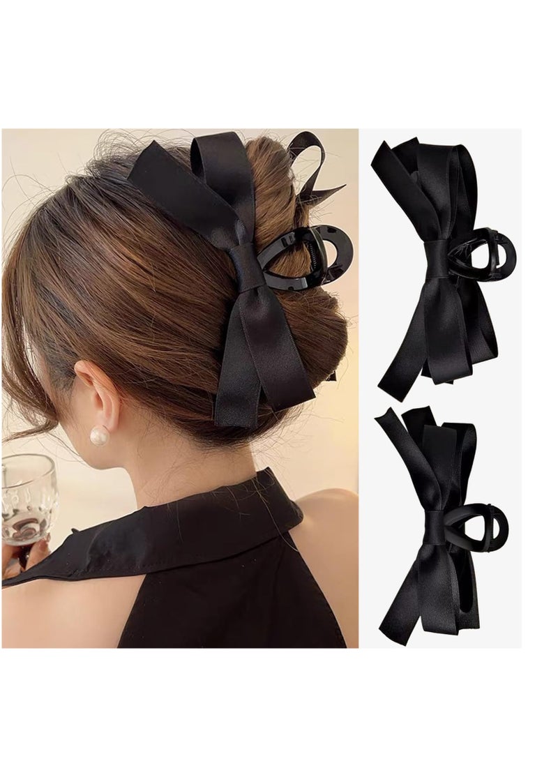 general 2PCS Hair Bows Claw Clip for Women Girls Bow knot Hair Clips for Women Thick Hair & Thin Hair,Big Bows Hair Clips,Nonslip Bows Claw Clips for Women Bow Clips for Women Bow Clips - Image 1