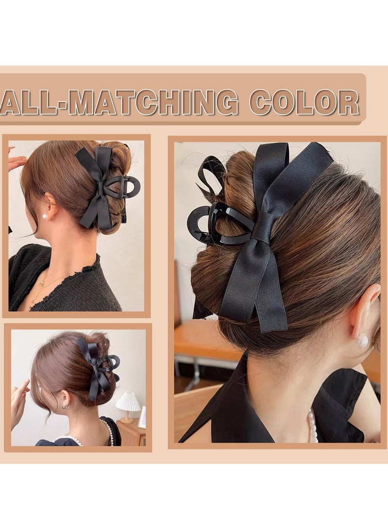 general 2PCS Hair Bows Claw Clip for Women Girls Bow knot Hair Clips for Women Thick Hair & Thin Hair,Big Bows Hair Clips,Nonslip Bows Claw Clips for Women Bow Clips for Women Bow Clips - Image 4