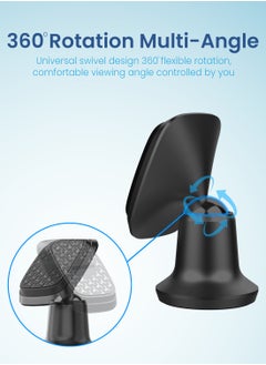 Remson Remson Magnetic Car Phone Holder Universal Stick On 360 Rotation  For Dashboard Compatible with iPhone 13 12 11 Pro Max XR XS X 8 7, Samsung Galaxy & More – Black  - Image 3