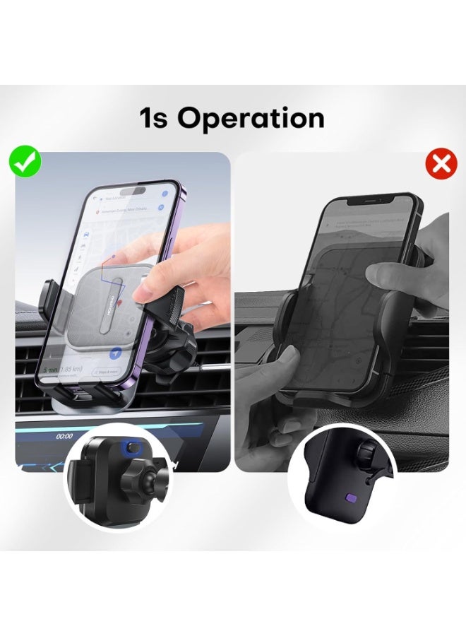 أوموتون حامل هاتف للسيارة من أوموتون، مزود بخطاف معدني زنبركي، للاستخدام بدون استخدام اليدين وثبات فائق، متوافق مع أجهزة آيفون، سامسونج، جوجل، هواوي، نوكيا، وغيرها من الهواتف الذكية - Image 2