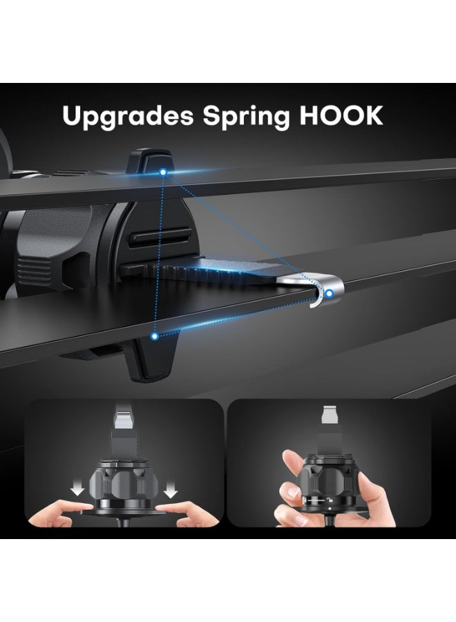 أوموتون حامل هاتف للسيارة من أوموتون، مزود بخطاف معدني زنبركي، للاستخدام بدون استخدام اليدين وثبات فائق، متوافق مع أجهزة آيفون، سامسونج، جوجل، هواوي، نوكيا، وغيرها من الهواتف الذكية - Image 3