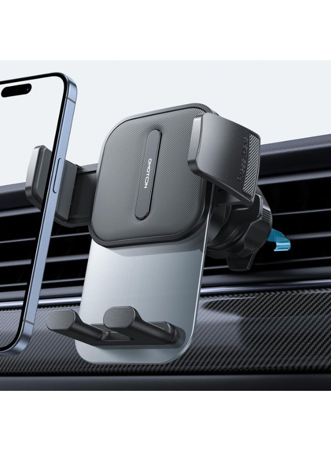 أوموتون حامل هاتف للسيارة من أوموتون، مزود بخطاف معدني زنبركي، للاستخدام بدون استخدام اليدين وثبات فائق، متوافق مع أجهزة آيفون، سامسونج، جوجل، هواوي، نوكيا، وغيرها من الهواتف الذكية - Image 1