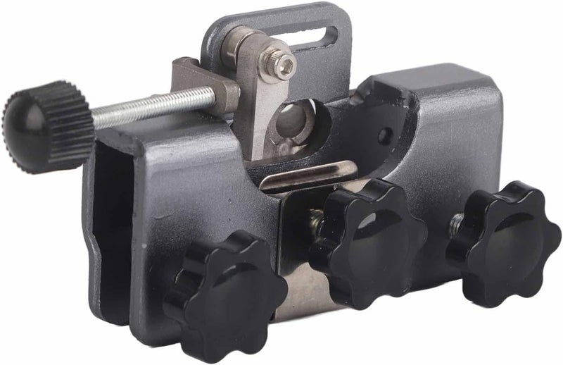Chainsaw Sharpener Manual Mini Chainsaw Sharpening Jig Set, Hand Crank Chain Sharpener Tool with 3 Grinding Heads, Portable Convenient Chainsaw Chain Sharpening Jig Kit (Grey) - Image 3