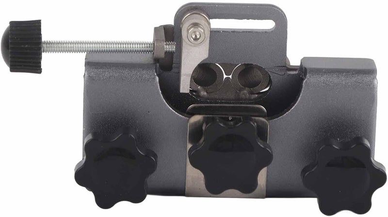 Chainsaw Sharpener Manual Mini Chainsaw Sharpening Jig Set, Hand Crank Chain Sharpener Tool with 3 Grinding Heads, Portable Convenient Chainsaw Chain Sharpening Jig Kit (Grey) - Image 1