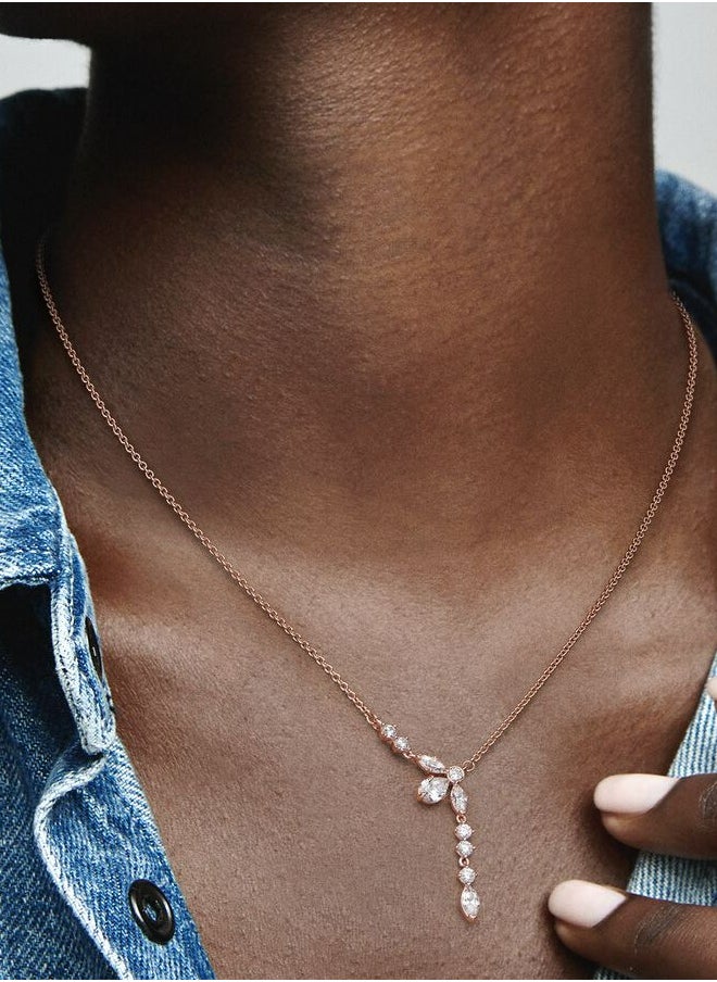 Chomel - Sparkling Herbarium Cluster Drop Collier Women's Necklace for Pandora Timeless 382386C01-45 - Image 1