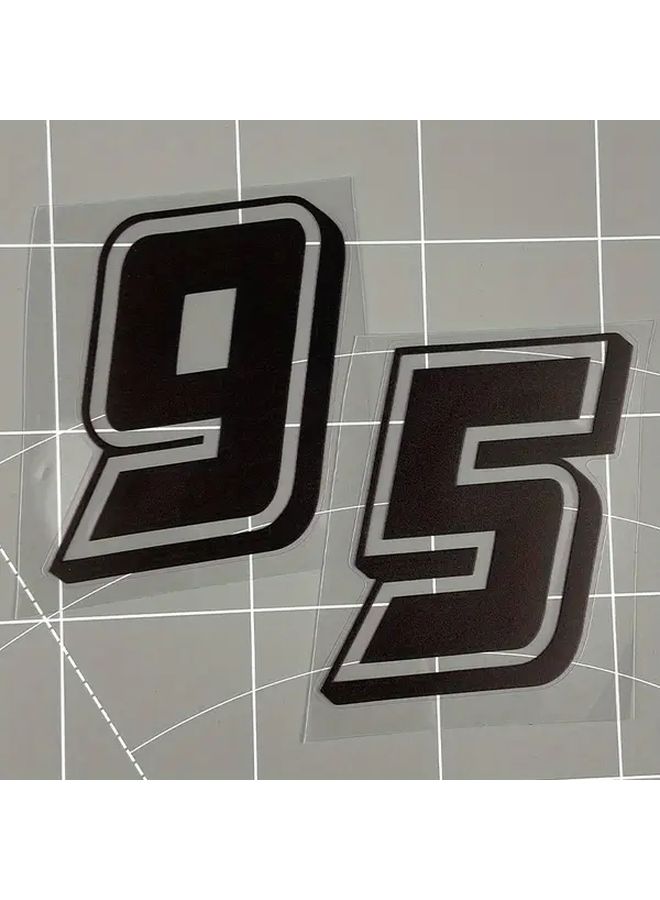 Waterproof Vinyl Motorcycle Sticker Number 5 Size 1 97 Inch High - Image 5