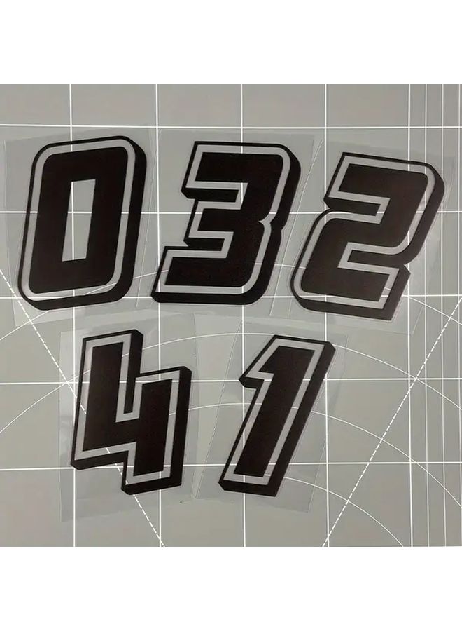Waterproof Vinyl Motorcycle Sticker Number 5 Size 1 97 Inch High - Image 3