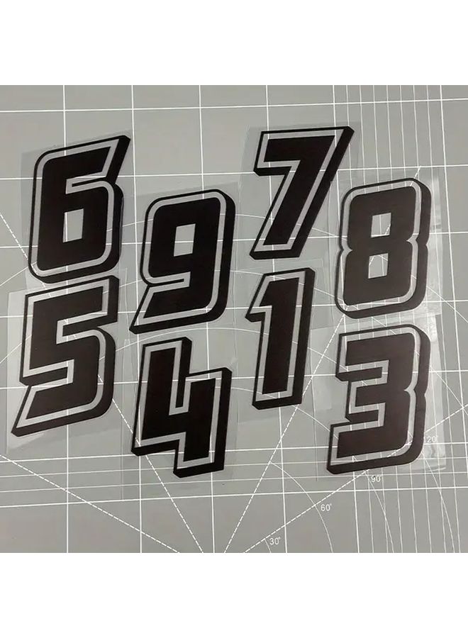 Waterproof Vinyl Motorcycle Sticker Number 5 Size 1 97 Inch High - Image 1