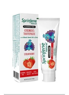 SprinJene Springen Natural Strawberry Toothpaste for Kids Fluoride Free - 100g 