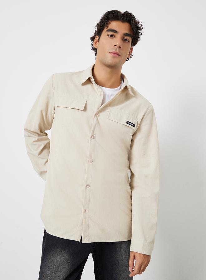 تايك تو جاكيت رجالي من الكوردروي بتفصيلة جيب أمامي - Image 3