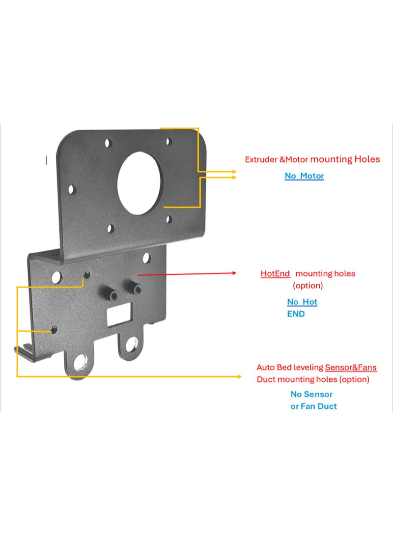 Direct Drive Gantry Plate with Pulleys and Direct Extruder All Metal Build Compatible with Auto Bed Leveling Sensors and Cooling Ducts No Motor - Image 2
