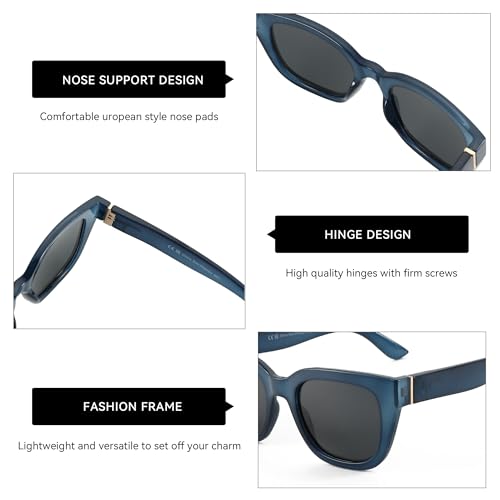 ZENOTTIC Retro Square Polarized Sunglasses for Women Vintage Sun Glasses UV400 Protection Trendy Shades Fashion Style - Image 3